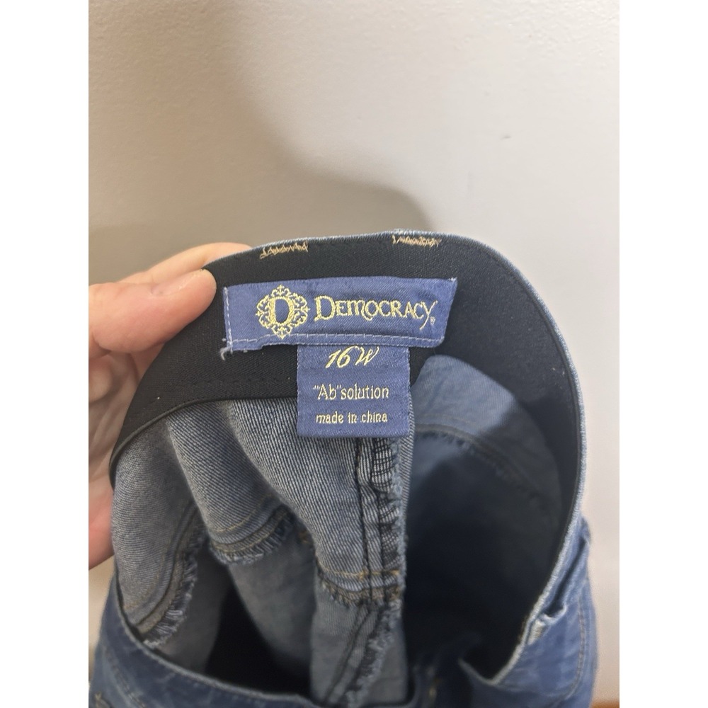 Democracy "Ab"technology Dark Blue Straight Ankle Women's Jeans Plus Size 16W - Picture 8 of 9